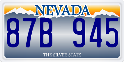 NV license plate 87B945