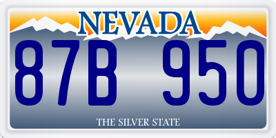NV license plate 87B950