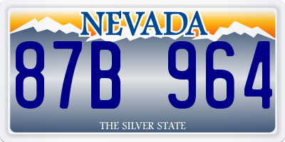 NV license plate 87B964