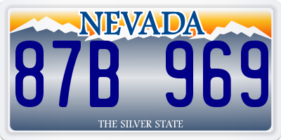 NV license plate 87B969