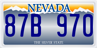 NV license plate 87B970