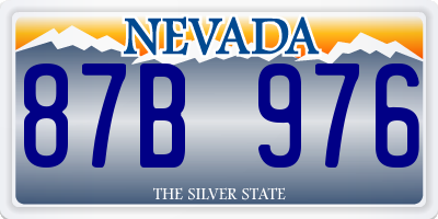 NV license plate 87B976
