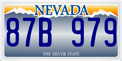 NV license plate 87B979
