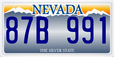 NV license plate 87B991