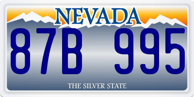 NV license plate 87B995