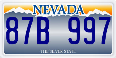 NV license plate 87B997