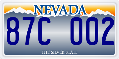 NV license plate 87C002