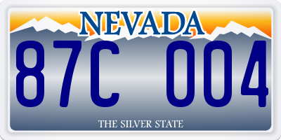 NV license plate 87C004