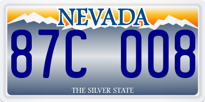 NV license plate 87C008