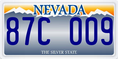 NV license plate 87C009