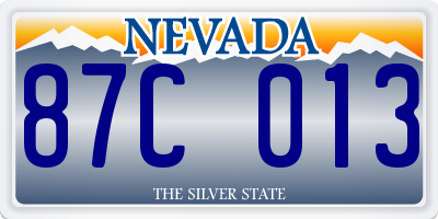 NV license plate 87C013