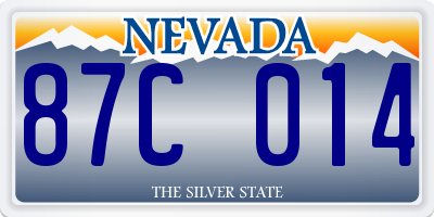 NV license plate 87C014