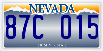 NV license plate 87C015