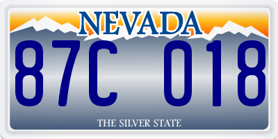 NV license plate 87C018