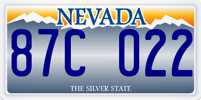 NV license plate 87C022