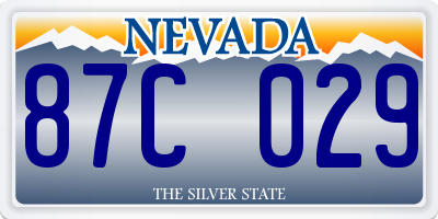 NV license plate 87C029