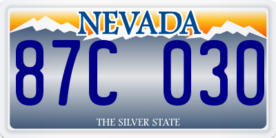 NV license plate 87C030