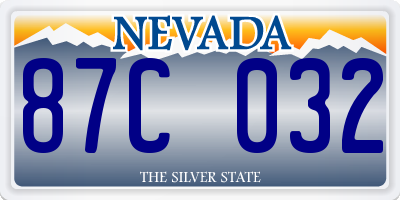 NV license plate 87C032