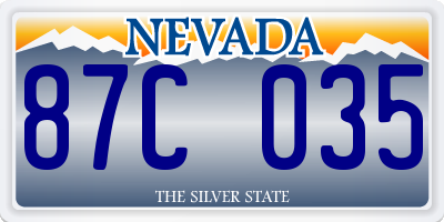 NV license plate 87C035