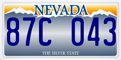 NV license plate 87C043