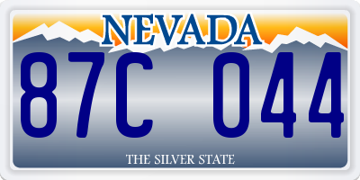 NV license plate 87C044