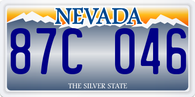 NV license plate 87C046