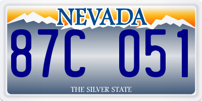 NV license plate 87C051