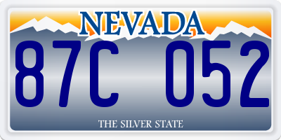 NV license plate 87C052