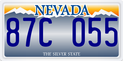 NV license plate 87C055