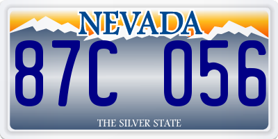 NV license plate 87C056