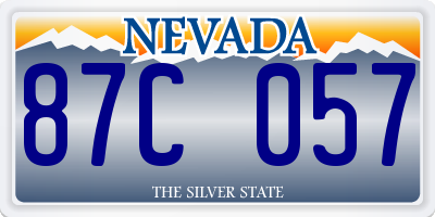 NV license plate 87C057