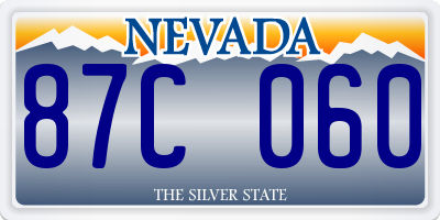 NV license plate 87C060
