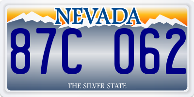NV license plate 87C062