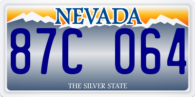 NV license plate 87C064