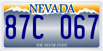 NV license plate 87C067