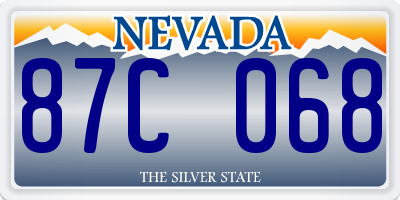 NV license plate 87C068