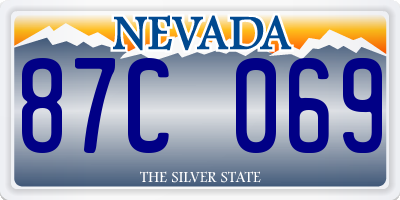 NV license plate 87C069