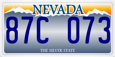 NV license plate 87C073