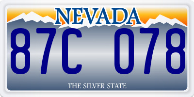 NV license plate 87C078