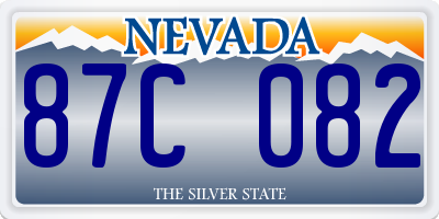 NV license plate 87C082