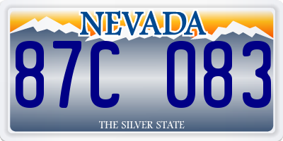 NV license plate 87C083