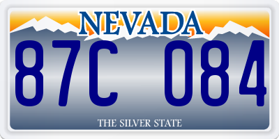 NV license plate 87C084