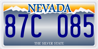 NV license plate 87C085