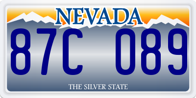 NV license plate 87C089