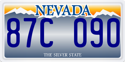 NV license plate 87C090