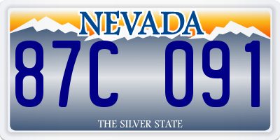 NV license plate 87C091