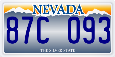 NV license plate 87C093