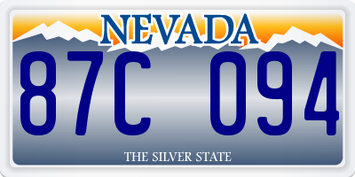 NV license plate 87C094