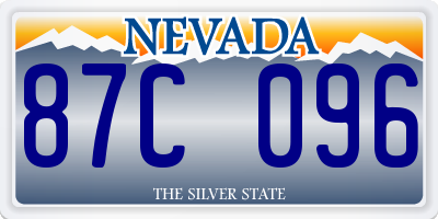 NV license plate 87C096