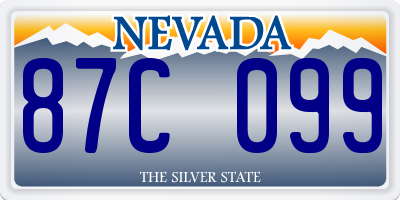 NV license plate 87C099